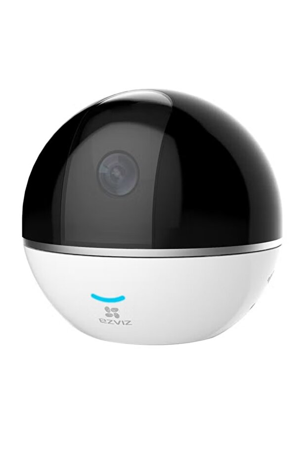 كاميرا مراقبة ذكية C6TC بدقة 1080 بكسل، مزودة بتقنية Wi-Fi - أبيض/أسود - إمكانية التحريك والإمالة