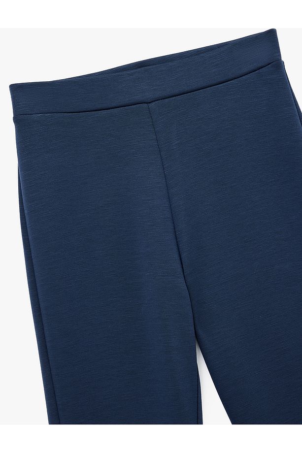 Scuba Kumaş Slim Fit İspanyol Paça Pantolon - 3