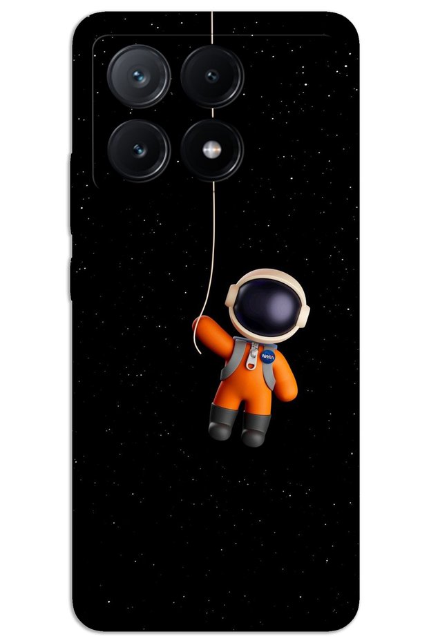 غطاء خلفي مطبوع بنمط HD لهاتف Xiaomi Poco X6 Pro - رائد الفضاء