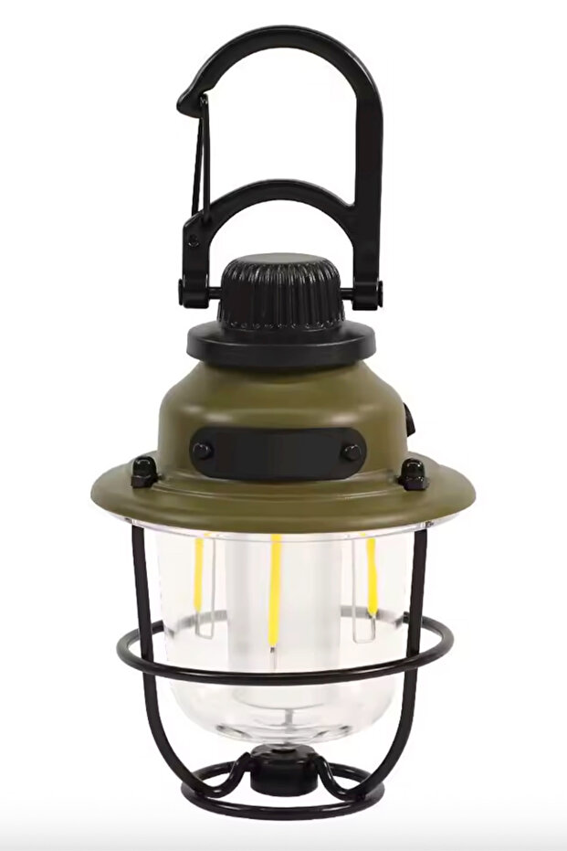 Hag Ayaklı Retro Kamp Lambası Asılabilir Işık Rengi ve Şiddeti Ayarlı Çadır Aydınlatma - 12