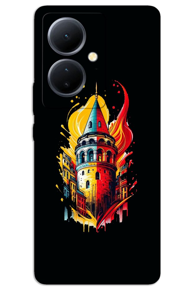 Vivo V29 Lite 5g Case Hd Pattern Printed Back Cover - Yellow Red Galata
