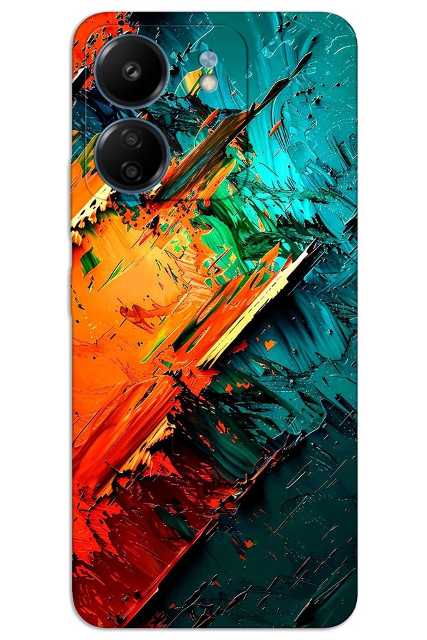 غطاء خلفي مطبوع بنمط HD لهاتف Xiaomi Poco C65 - كريستال
