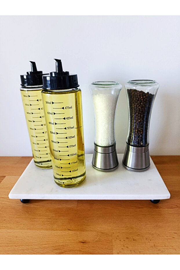 حامل عرض رخامي مستطيل طبيعي (15x30) - 5