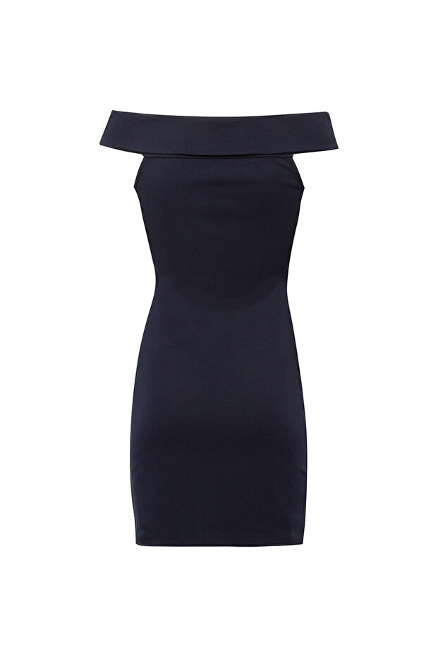 Straplez Yaka Mini Elbise - 2