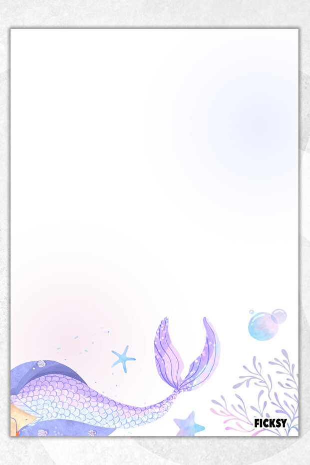 Mermaid Note Paper - A5 Size - 50 Sheets - Notepad - Memopad - Memo Pad - to Do List - Notebook - 1