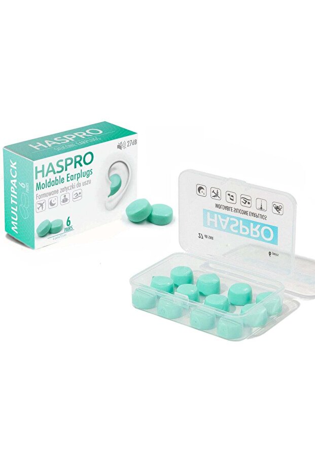 [6-Pair Pack] Soft Silicone Earplugs for Sleeping, Swimming & Bathing, Anti-Snoring, Noise Ca