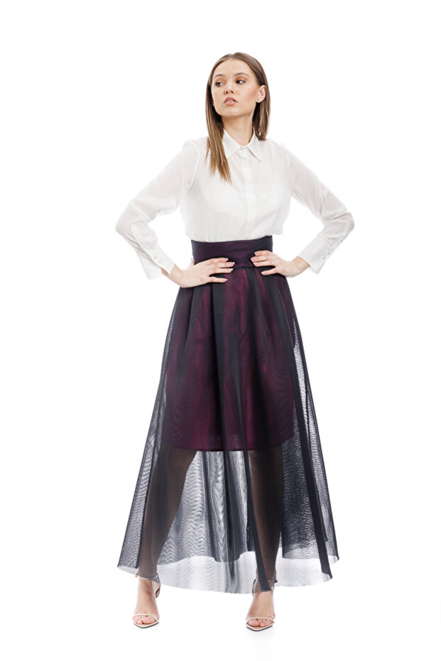 Fusta eleganta gri - 7