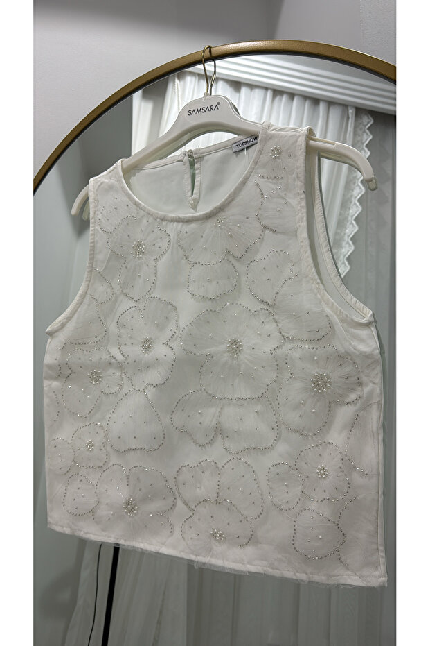 Işıl Işıl Boncuklu Bluz - 1