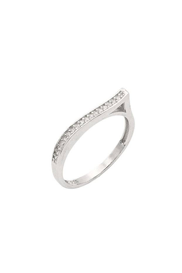 Silver Ring Geometric Pattern 15