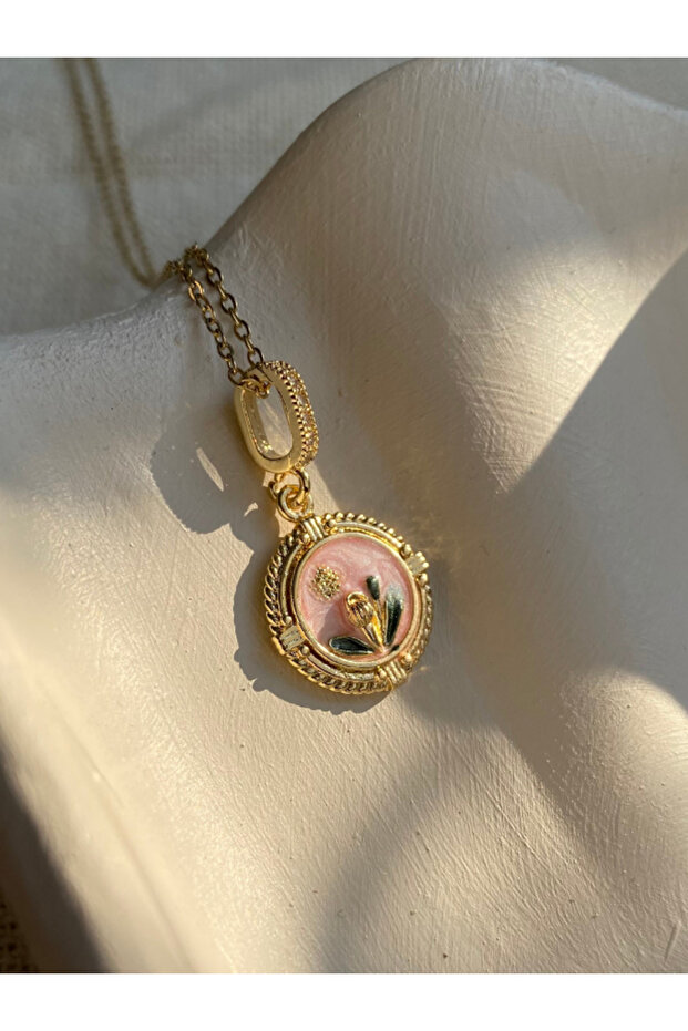 Royal Frame Enamel Necklace Guaranteed to Not Tarnish and Rust with Invoice 45 cm - 3