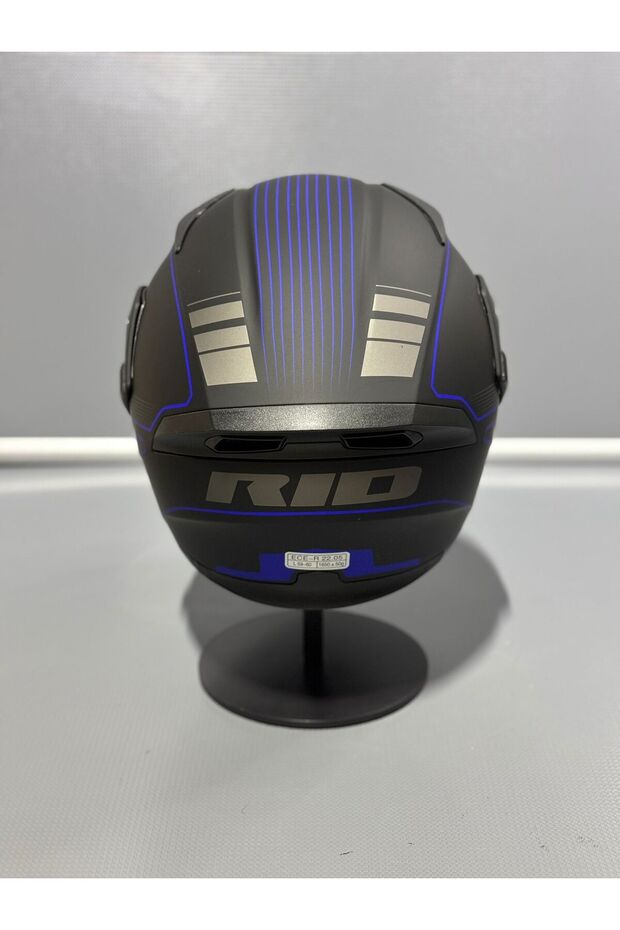 Jk-902 Güneş Vizörlü Çene Açılır Kask H8 BLUE - 5