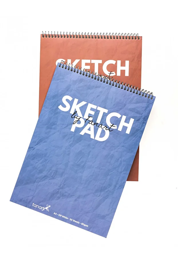 Academy Üstten Spiralli A4 Sketch Pad 80gr 50yp - Akdeniz Mavisi - 2