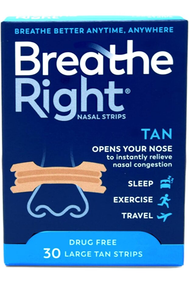Nasal Strips, Large, Tan 30 ea