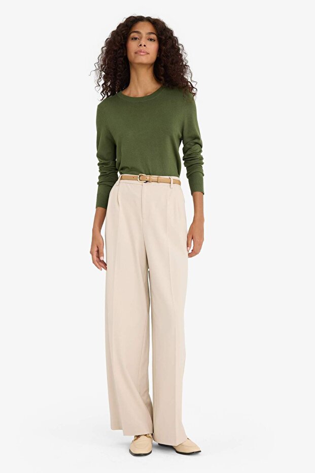 Regular Fit Rundhalsstrickpullover E7889AX25WN - 2