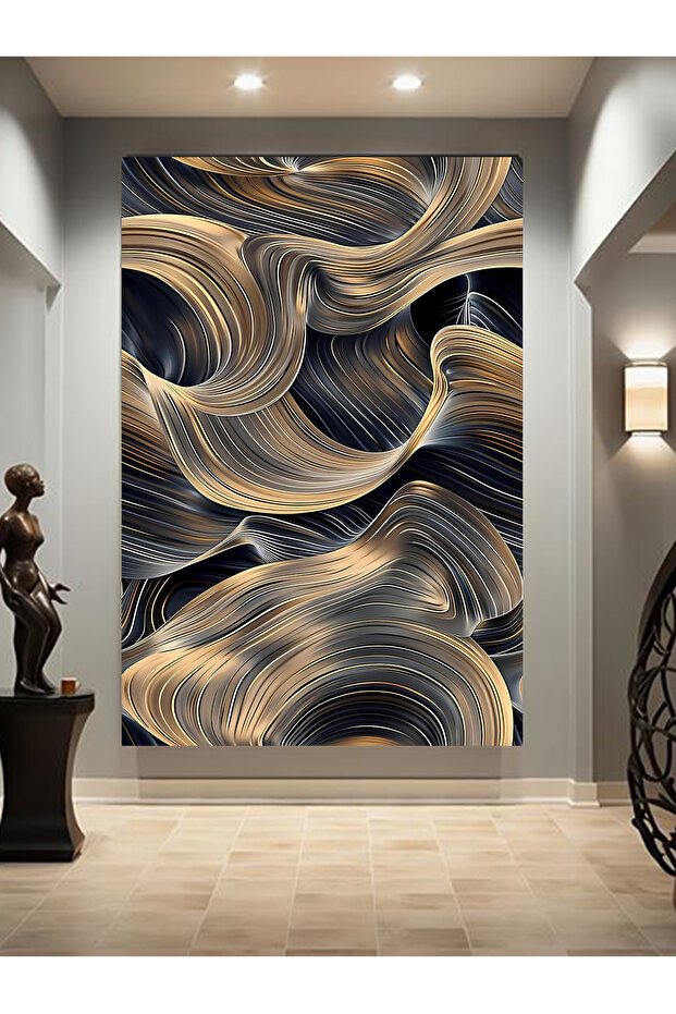 DESEN BASKILI KANVAS TABLO - 1