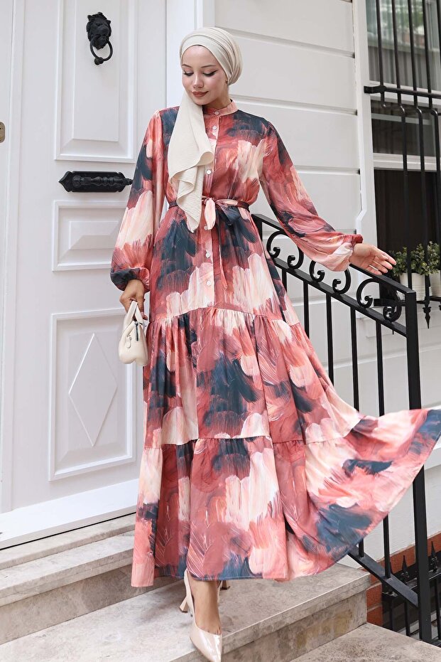 Rochie Hijab cu model Tile 580 - 4