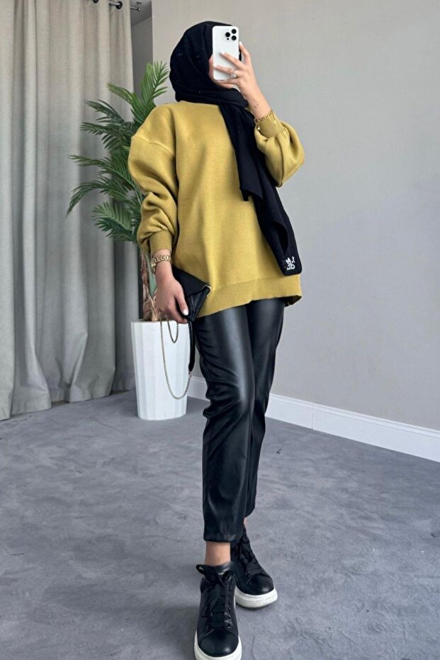 pulover cu mânecă cu balon - 1