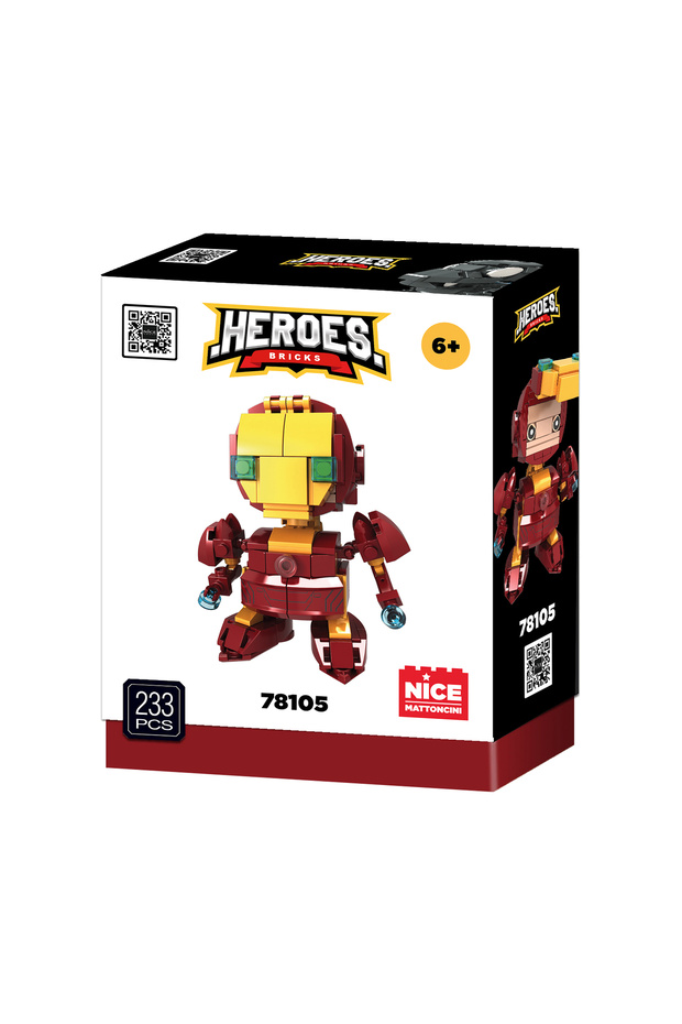 Yellow Soldier construction set - superhero, 197 pieces