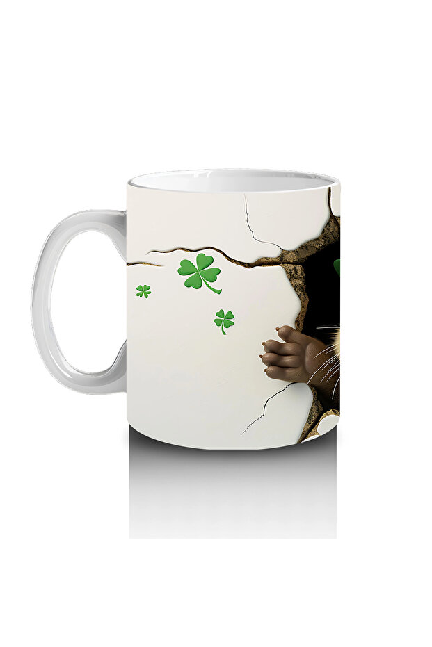 فأر على شكل برسيم – كوب قهوة مطبوع - 2