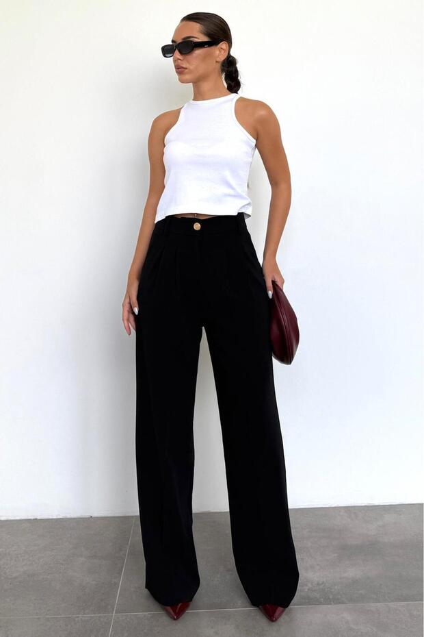 Black Women's Palazzo Pants Mg2525