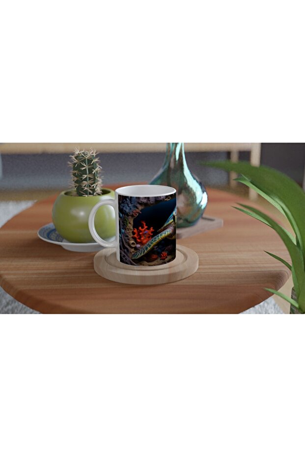 كوب على شكل سلحفاة بحرية باللون الأزرق الداكن - 4