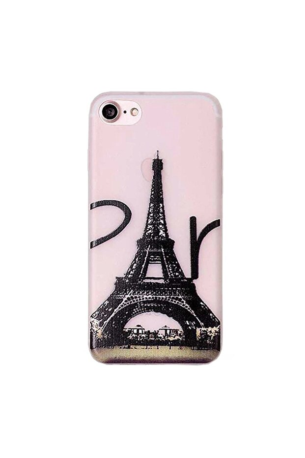 Protective back case for iPhone 7, phosphorescent, featuring Eiffel Tower - 4