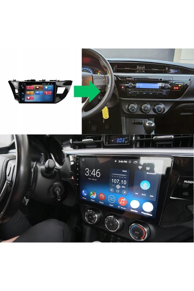 Toyota Corolla 2K Görüntü Kalitesi Android 15 Multimedya Sistemi 8+256 Myway (2013-2016) - 1