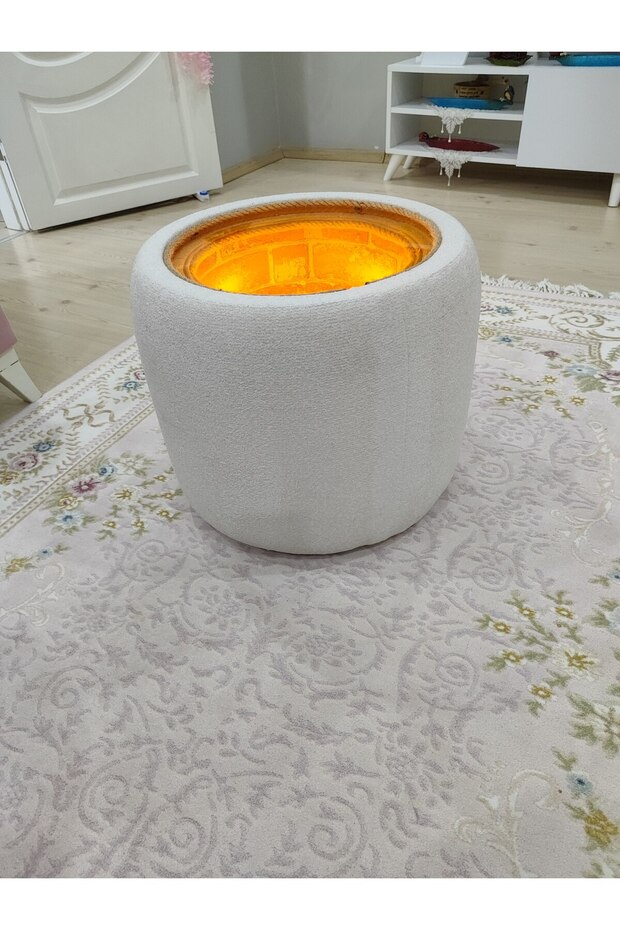 Sonsuz Kuyu Sehpa | Dokunmatik Sensörlü LED Işık | Infinity Mirror | Gizli Şarj Alanlı Yan Sehpa - 5