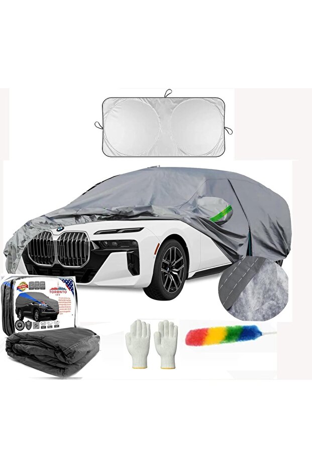 Sedan with Sunshades, XXL 220''x 80''x 48” Sun UV Protection with Multi Layers in All Weather Wate