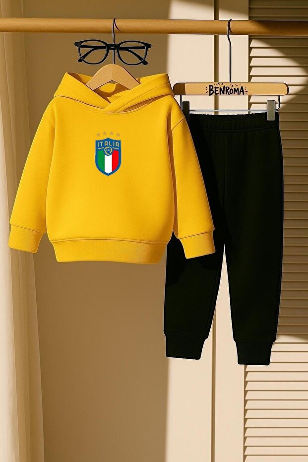 Printed 3 Thread Children's Tracksuit Set