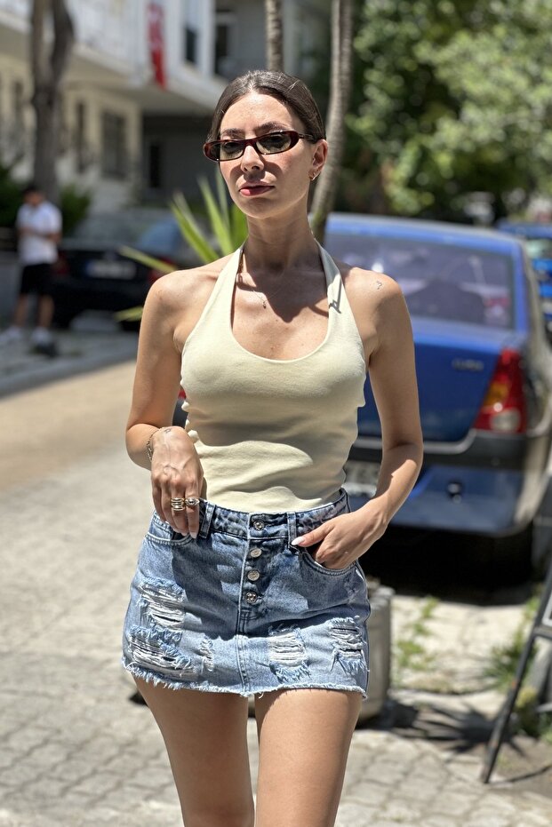 Women's Halter Neck Slim Camisole Top