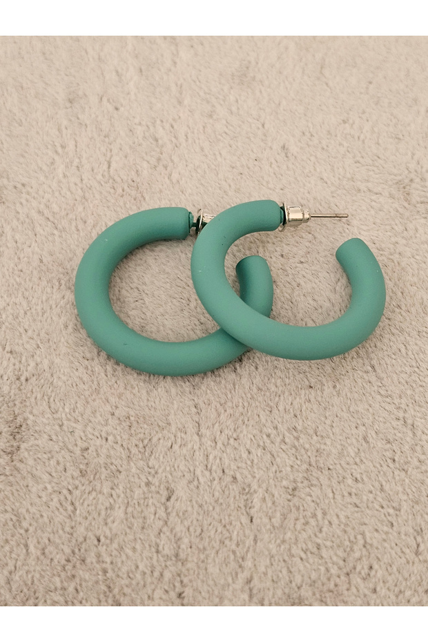 Turquoise Color Hoop Earrings