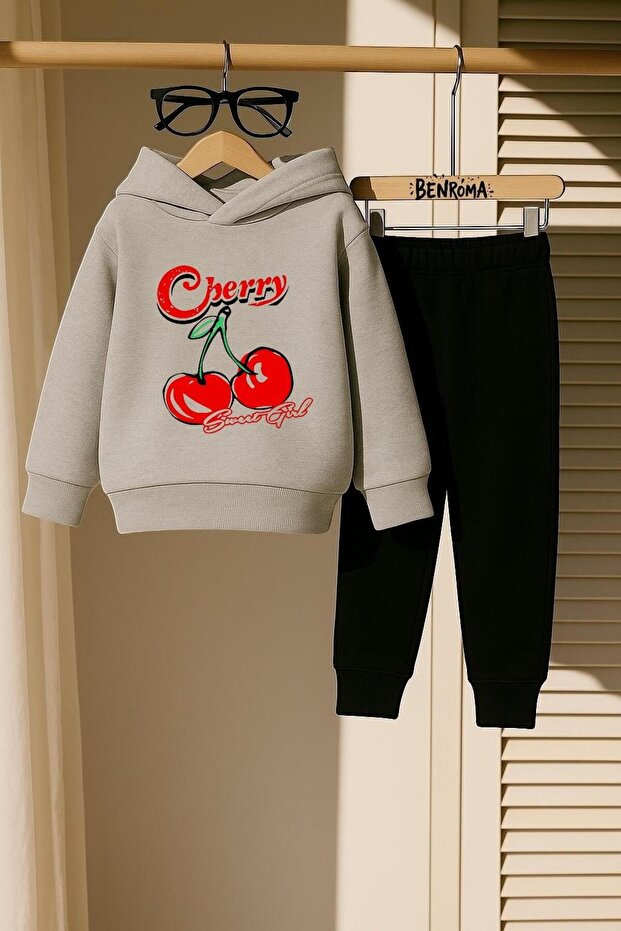 Chery Printed 3 Thread Children's Tracksuit Set