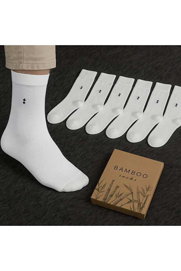 6 Pieces Boxed Men's Bamboo Socks Ll.Br2278.001