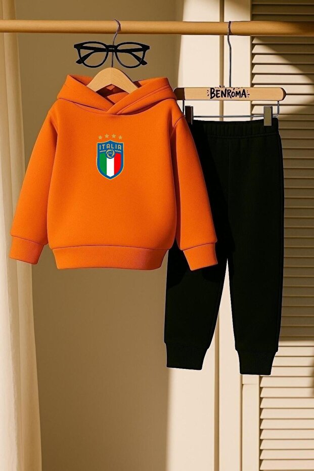 Printed 3 Thread Children's Tracksuit Set