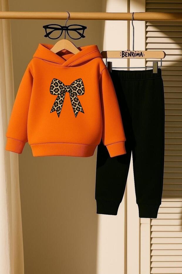 Ribbon Printed 3 Thread Children's Tracksuit Set