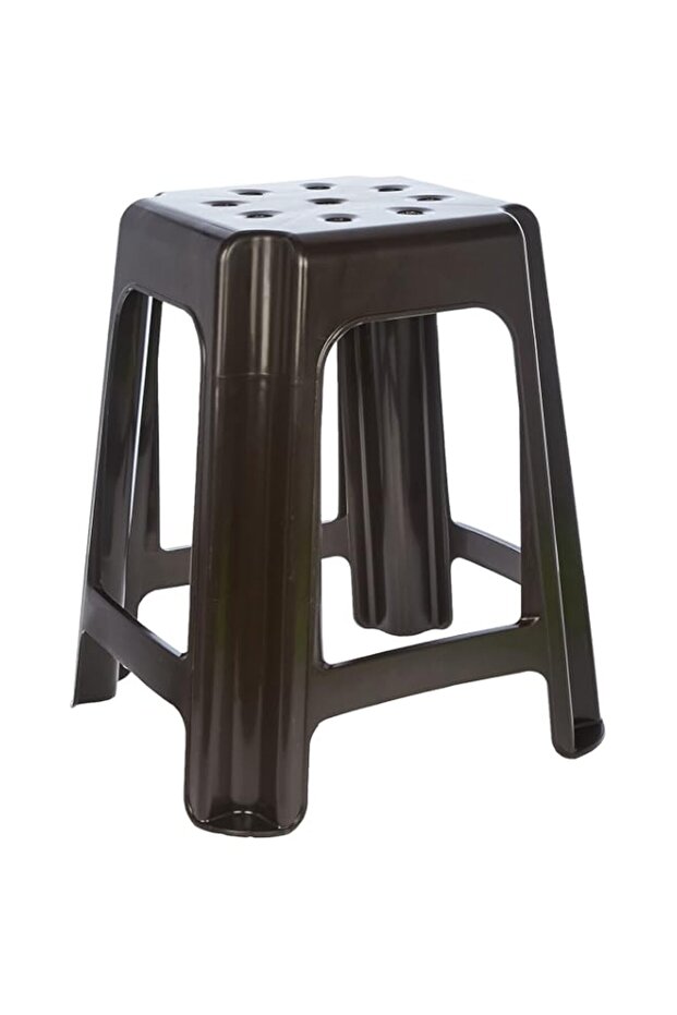 Cosmoplast High Stool Square, Dark Brown