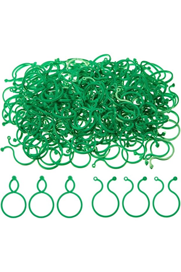 Excefore Plant Support Clips, 100PCS Garden Tomato and Vegetable Support, Flower Vine Locks for Securing Climbing Plants, Green