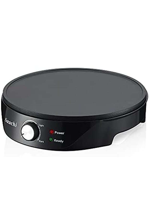 Multi-Use Crepe Maker with 30 cm Non-Stick Surface, Adjustable Temperature Control, Power and Ready - 3