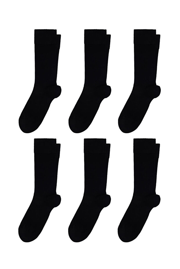 6 Pairs of Men's Black Socks