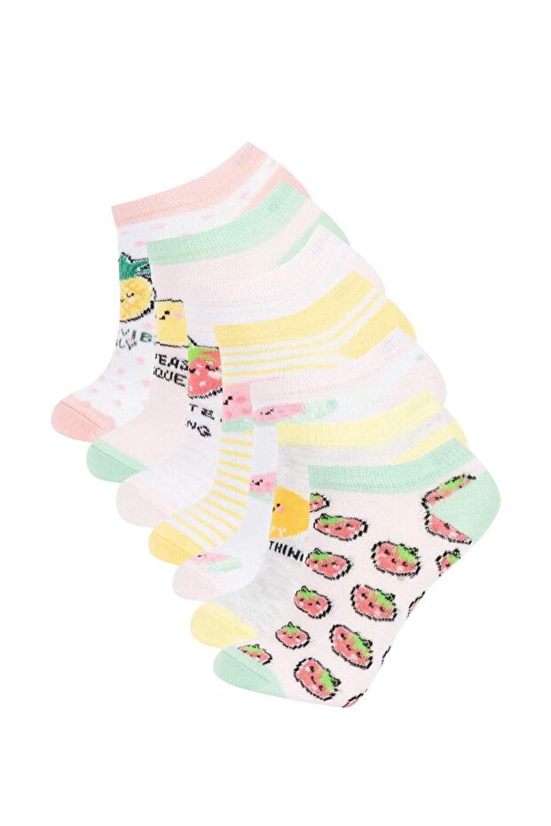 Girl's 7-Piece Cotton Booties Socks Z8714a6ns