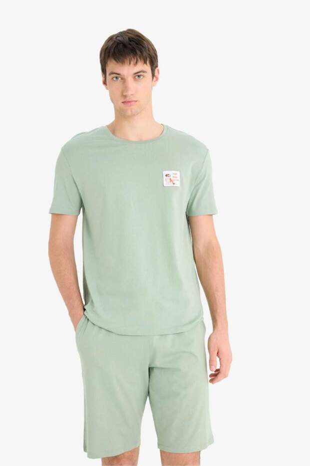 Pijama Takımı Baskılı Kısa Kollu Üst Şort F6184AX25SP - 3