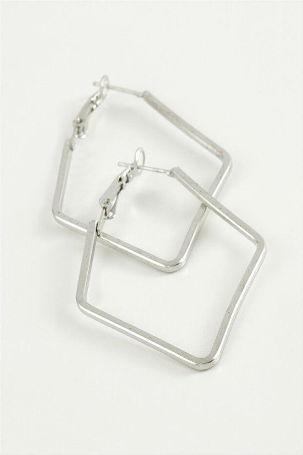 Polygonal Hoop Earrings 7.5 cm