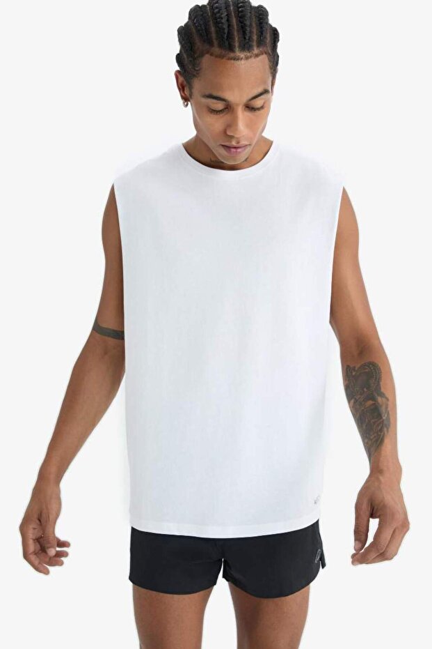 DeFactoFit Boxy Fit Bisiklet Yaka Sporcu Atlet A1821AX23SM - 5