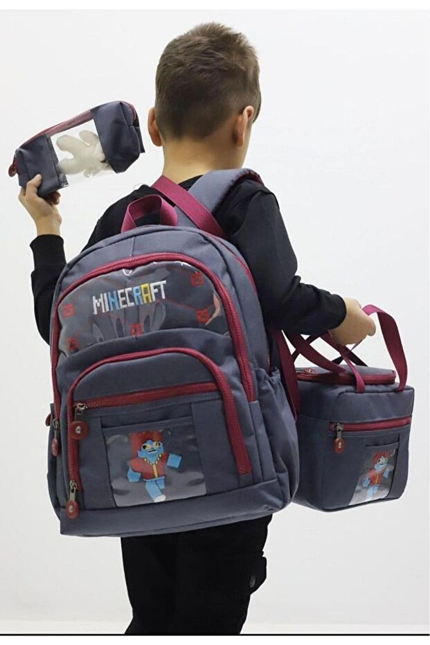Boys' 3-Piece School Bag Set / Large Internal Volume, Durable, Lightweight and Healthy