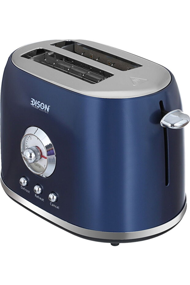 TA1729D-GS Toaster, 800 Watts, 7 Temperature Settings, 2 Slices, Temperature Indicator - Navy - 2