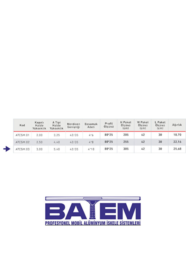 A Tipi Çift Sürgülü Merdiven 5.40 Metre 4x10 Basamaklı (ATCSM.03) - 4