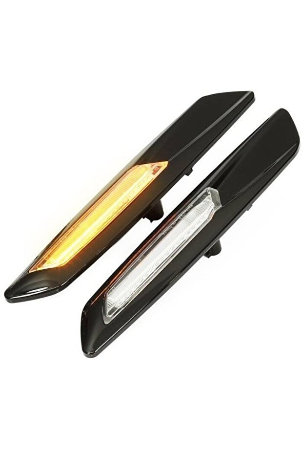 LED Side Indicators | Clear Tint, Black Housing | Non-Dynamic | BMW E90 E91 E92 E93 E60 E61 F10 E81 - 2