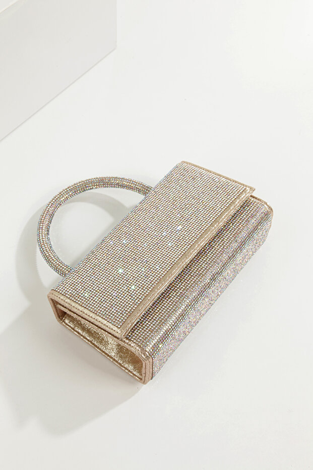 حقيبة سهرة مستطيلة مرصعة بالأحجار - 3