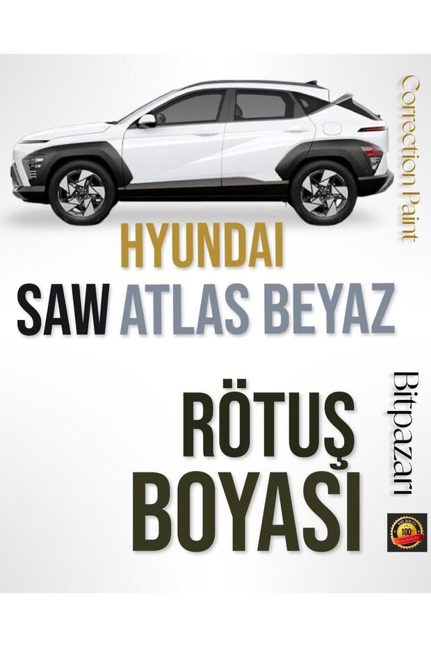 Hyundai - Saw -Atlas White - Touch-Up Paint - I10, I20, Tucson , Elantra , Kona , Bayon